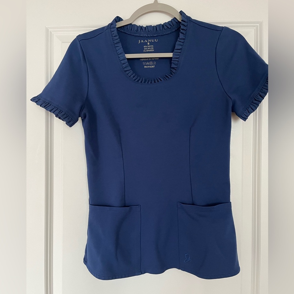Jaanuu Ruffle Scrub Top